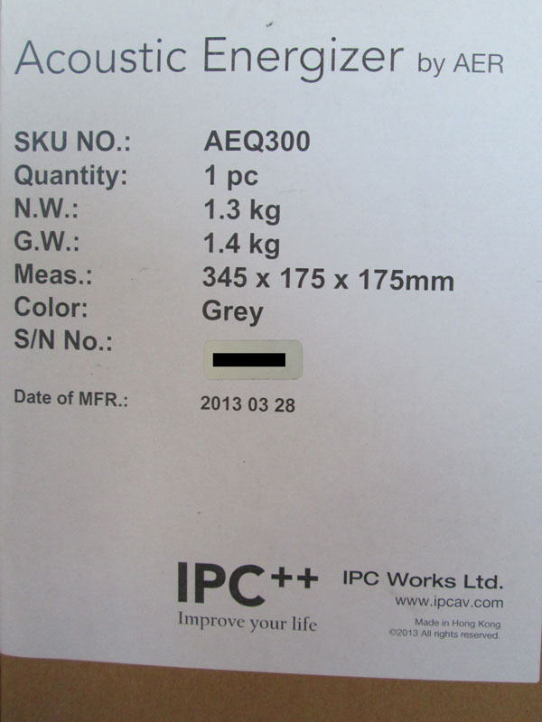 Acoustic Energizer AEQ300 by IPC Works Ltd